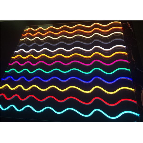 Turquoise Blue Silicone Neon Flexible Strip Lights DC 12V With 2.5CM Cut Easy Install