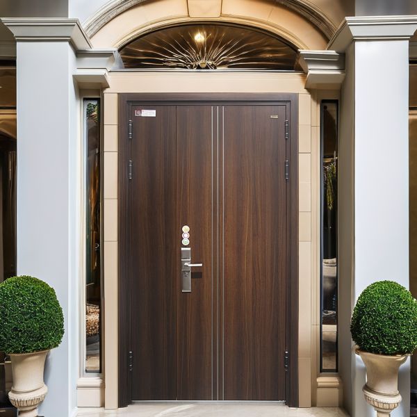 Custom Thickness Steel Entry Door Durable Exterior Security  Residential Front Door