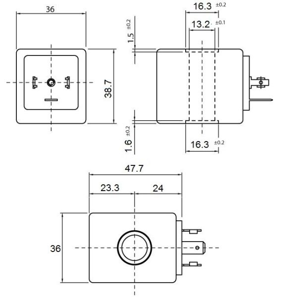 31400 V10-C3C Twin Screw Granulator Solenoid Coil 220v Ac