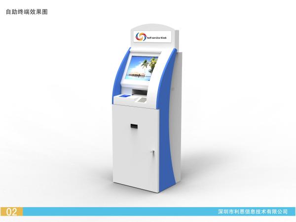 Banking Retail Touch Screen Information Kiosk For Cold Rolled Steel