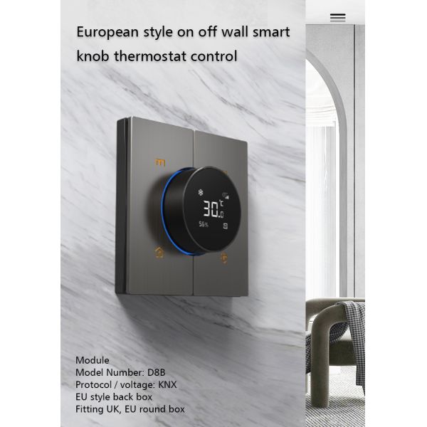 24V Home Smart Thermostat Hotel Temperature Measuring Digital KNX Smart Thermostat