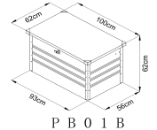 Waterproof HDG Outdoor Deck Storage Box 300L 400L 600L
