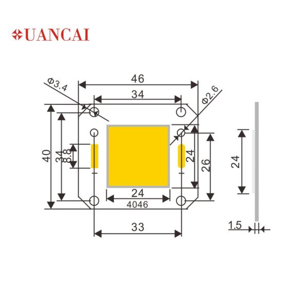 100W Copper Base US Bridgelux High Lumens 150Lumens Floodlight COB Chip