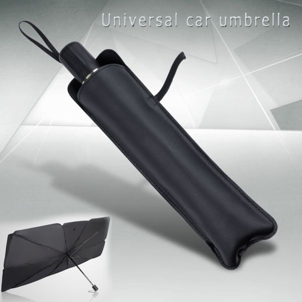 Steel Frame Customized Logo Car Windshield Sunshade Umbrella UV Protect Foldable