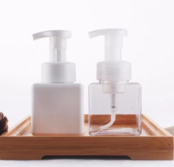 450ml Square PET Screen Printing Empty Bottle for Cosmetic Packaging Liquid Soap