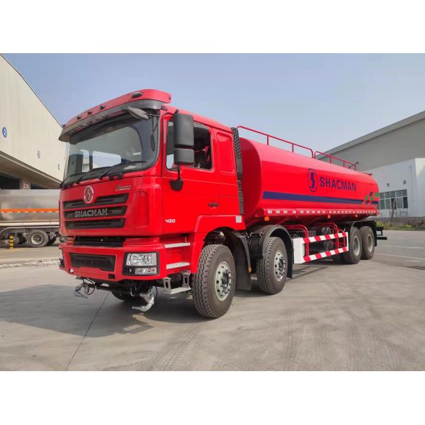 SHACMAN F3000 Водяной бак грузовик 8x4 380hp EuroII Красный 4000 галлон Водяной грузовик
