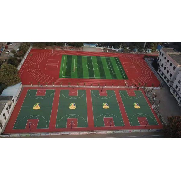 Antislip Outdoor Athletic Flooring Silicone Polyurethane Soundproof