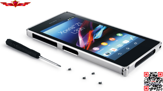 New Arrival Ultra Thin 0.7MM Aluminum Bumper For Sony Xperia Z1 Multi Color Gift Box Yes