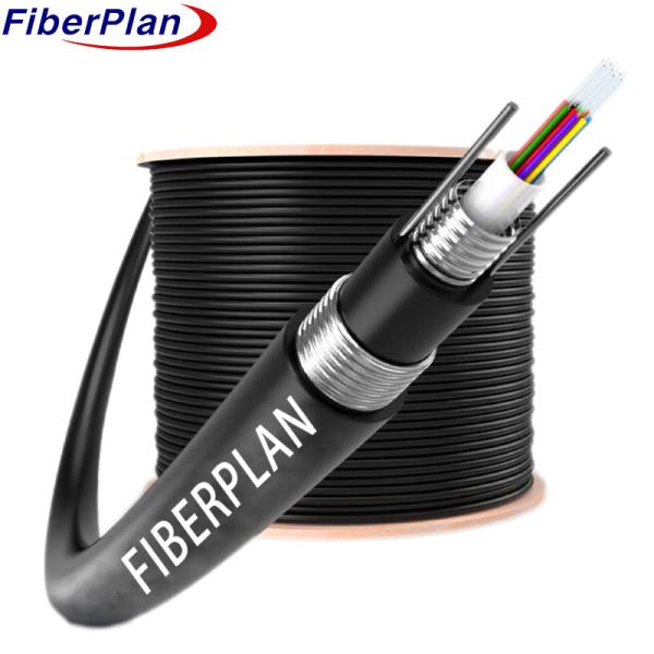 High Strength Double Steel Tape Armored Outdoor GYXTW53 Cable 2-24 Core
