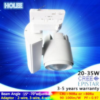 3000K 15°-70° narrow/wide degree white/black/gray 3-fase led track light 15W 20W 25W 30W 35W