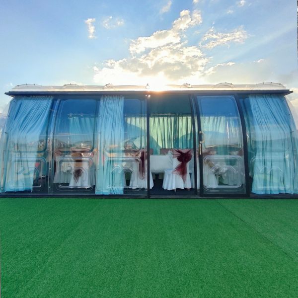 Maintenance Free Outdoor Bubble Tents PC Clear Transparent Dome Sunshade Rohs Compliant