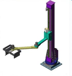 Swing Arm Robot Palletizer Fast Palletizing Efficiency Of Granular Bags In Feed