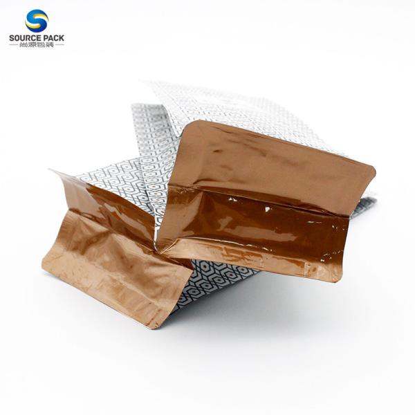 Customized Coffee Bean Packaging Bags With Flat Bottom Design