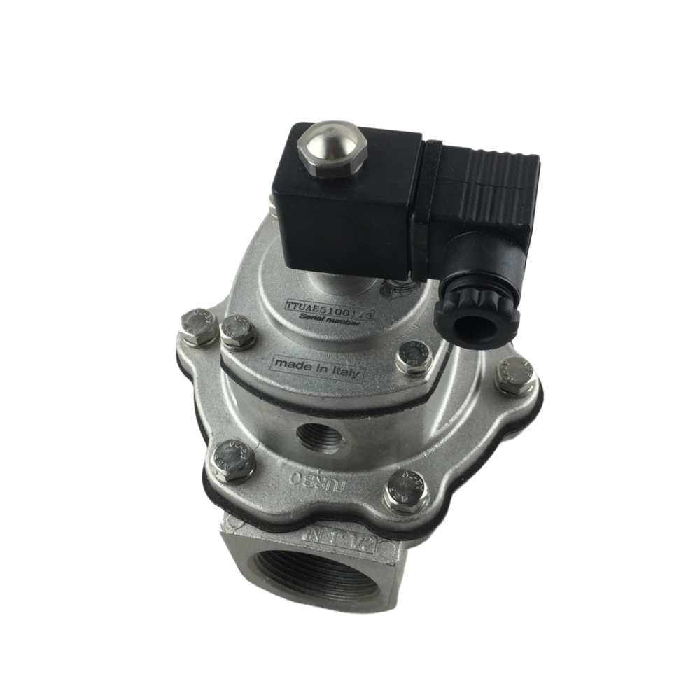 TURBO FP25 Pulse Jet Valve G1″ Port Size Diaphragm Solenoid Valve Baghouse Dust Collector Valve Right Angle Female Threaded Connection