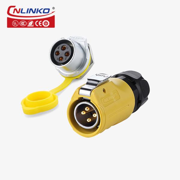 Cnlinko M20 Power Cable LED Light Connectors Electric Bicycle IP68 4 Pin Waterproof Connector