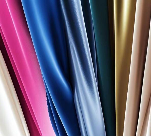 Satin Summer Fabric Dress Slight Shine Women Skirt Smooth Polyester