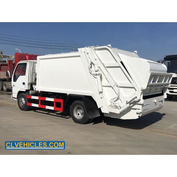 Diesel Hydraulic ISUZU Garbage Truck 130hp 6CBM Compactor Garbage Truck