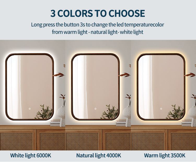 Antique Bathroom Mirror With LED Light ,  IP44 Luxury Illuminated Bathroom Mirrors