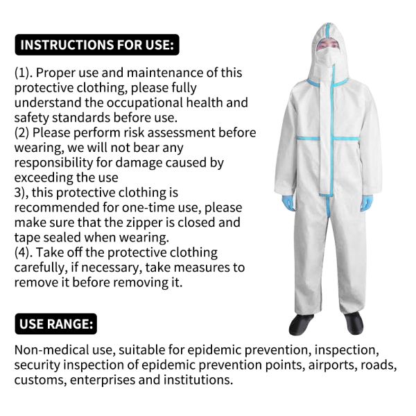 Personal Medical Protective Clothing Chemical Dupont UV Protection