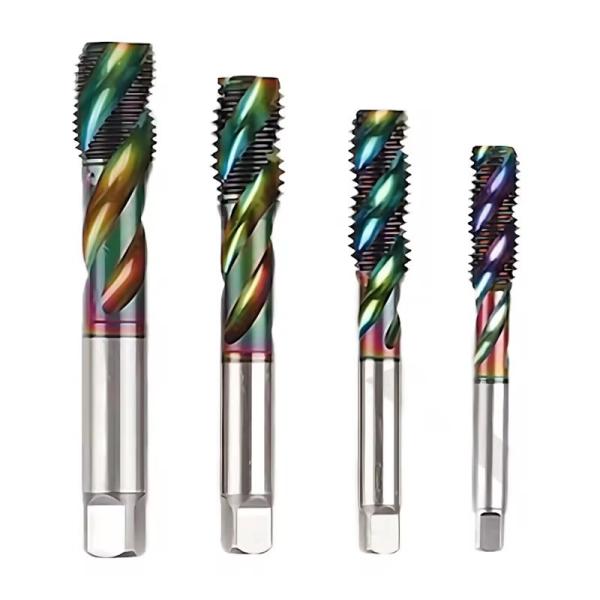 Precision 2-Flute Spiral Tap for Machine Cutting Cobalt-Containing Colored Coated for Aluminum Milling Machine Tool