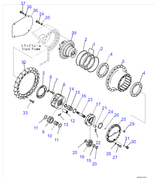 20Y-27-00500 20Y-27-00560 20Y-27-00352 20Y-27-00301 20Y-27-00210 PC200LC-8 PC200-8MO PC200-7 Excavator Final Drive Cover