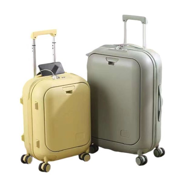 Сильный PP твердый корпус кабинный багаж противоударный дети носят на чемоданах