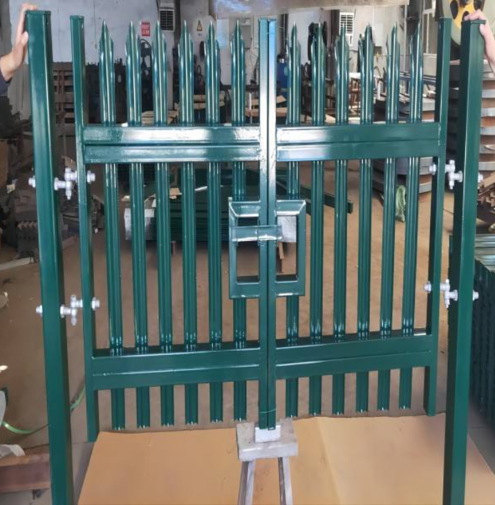 Modular Steel Palisade Fence For Site Boundary And Long Term Outdoor Use