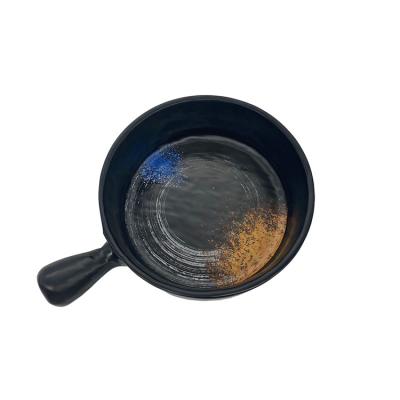 8.6'' Party Custom Melamine Soup Bowl with Handle Galaxy Pattern
