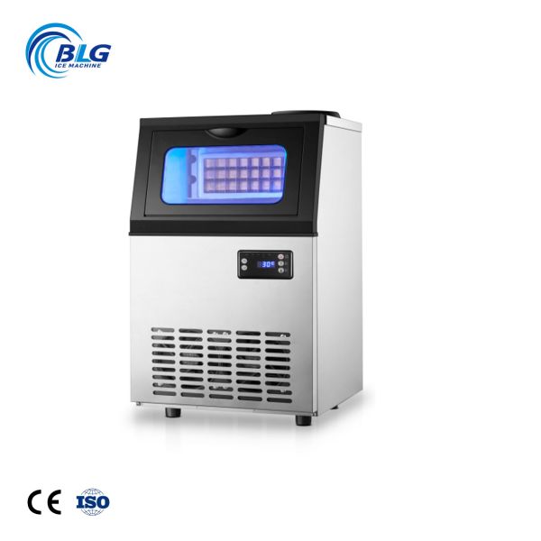 BLG Fully Commercial Automatic 40kg 90lb Ice Cube Maker for Home Use Small Catering Produces Smooth Block for Cold Drinks