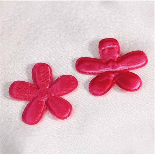 50 mm Small Applique Crafts eco - friendly Colorful Satin fabric Material
