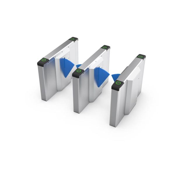 Stainless Steel SUS304 Swing Turnstiles Floor Mounted With Adjustable Gate Opening Speed