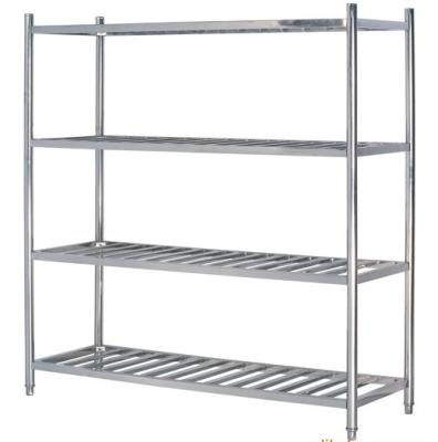 Stainless Steel 4-Layer Round Tube Shelves Kitchen Storage Rack 1200*500mm 1500*500mm