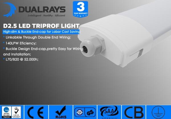 Lâmpada da prova do diodo emissor de luz de AC100V 277V IP65 tri para o supermercado do armazém