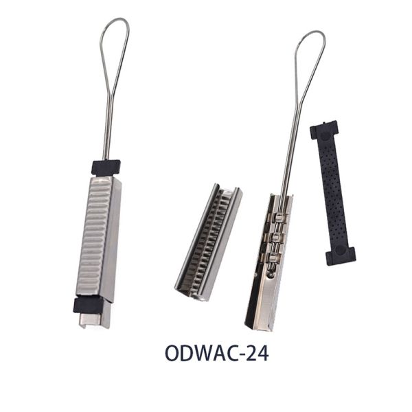 ODWAC Series FTTH Cable Suspension Clamp Stainless Steel Wire Tension