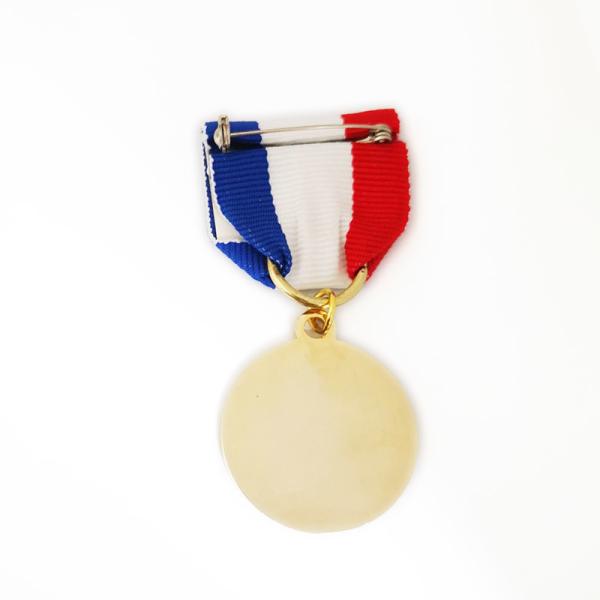 Prix en fer rond Badges et médailles Or Finition de 2 mm d'épaisseur avec épingle de sécurité