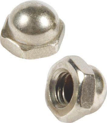 White Galvanized M4 Acorn Nut , Hex Cap Nut ISO9001 Certificated For Office Appliance