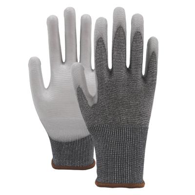 Wear Resistant PU Safety Gloves Anti Slip 18 Gauge ANSI Cut Level 4 Gloves