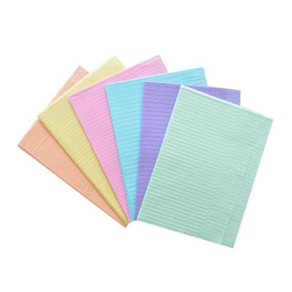 Waterproof Pink  Disposable Consumable 3ply Scarf Apron Dental Bib