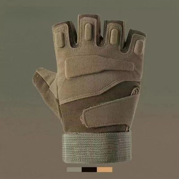 Outdoor Sport Combat Tactical Half Finger Gloves Shock Resistant for Outdoor Shooting Hiking