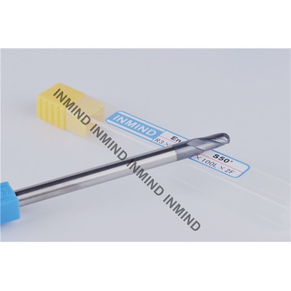 Extra Long Carbide Ball Nose End Mills With 12 mm Flute Length 6 mm Shank Dia