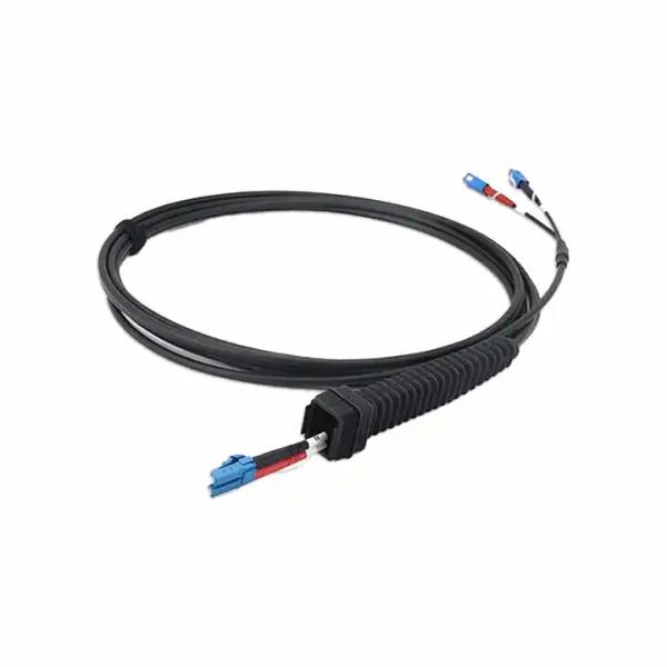 Armored Outdoor Fiber Optic Patch Cord 1m-100m With NSN Boot Duplex LC Connector