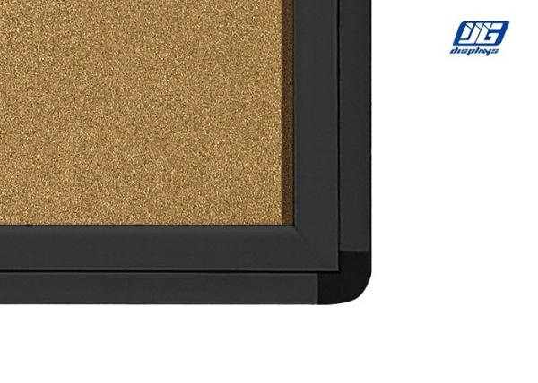 Black Frame Lockable Poster Cases Cork Back Board Round Corners Short Note Display