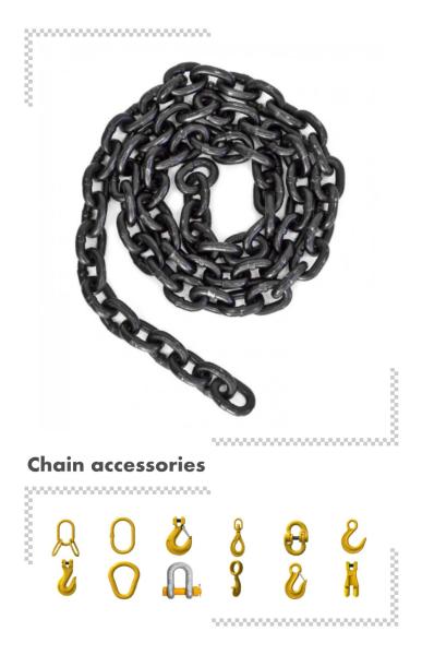 36mm Lifting Chain Sling ,  Alloy Steel Single Leg Chain Sling