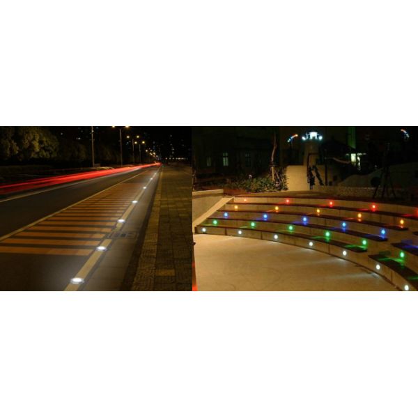 12-24В светодиодный квадратный наземный светильник 3W IP67 Алюминиевый RGB наружные светодиодные лестничные фонари