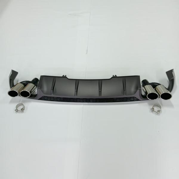 New Arrival Rear Bumper Lip for Audi A4 Nonsline Facelift Audi S4 Style Rear Diffuser With Tailpipes 2016-2019