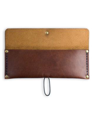 Personalized Hand Sewn Leather Pencil Case Custom Logo For Students