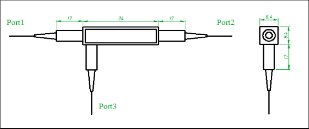Тип одиночного режима циркулятора стекловолокна циркуляторов 1310nm Splitter оптического волокна SM