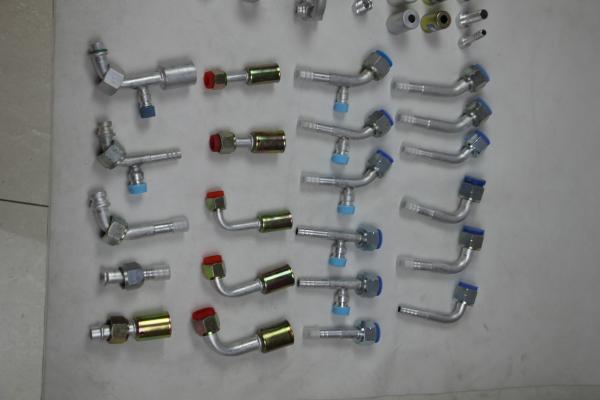 #6 #8 #10 #12 Straight Female O-Ring 7/8-14UNF Aluminium joint with iron cap auto air conditioning hose fitting