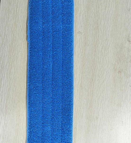 Blue Twisted Microfiber Wet Mop Pads , 5mm Sponge 280gsm Nylon Self Adhesive Mop Pad Head