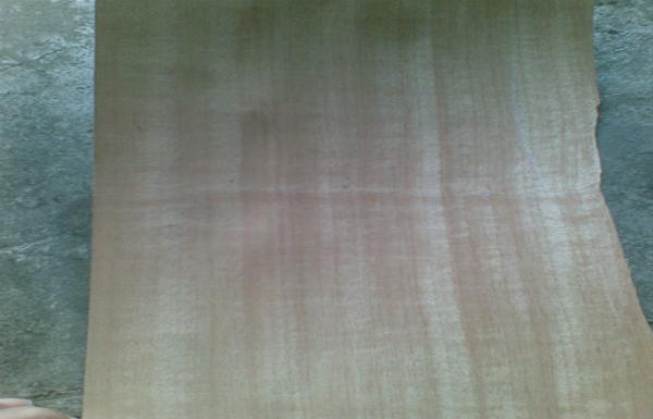 Folheado avermelhado do corte do quarto de Makore com grão figurada forte